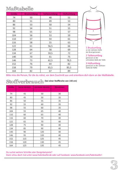 Fadenkäfer Papierschnittmuster Basic Pullover Kinder